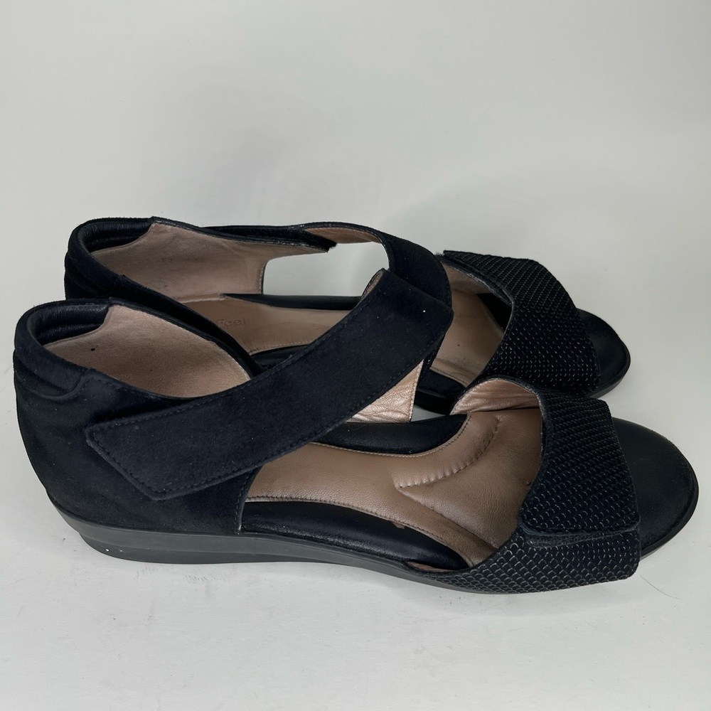 beautifeel sandals women size 41 US 10 black leather upper